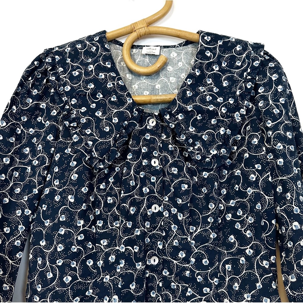 Aritzia | Wilfred | Blythe Blouse in Washed Blue Dark Espace Size XXS - Picture 4 of 12